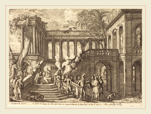 Henri Mauperche, French (c. 1602-1686), The Adoration of the Kings, etching