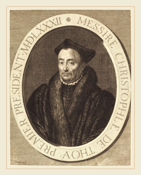 Jean Morin, French (c. 1600-1650), Christophe de Thou, etching and engraving