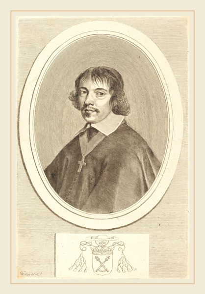 Claude Mellan, French (1598-1688), Jean-FranÃ§ois Paul de Gondi, Cardinal of Retz, engraving on
