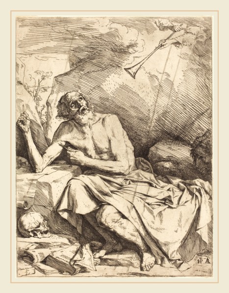 Jusepe de Ribera (Spanish, 1591-1652), Saint Jerome Hearing the Trumpet of the Last Judgment, 1621,