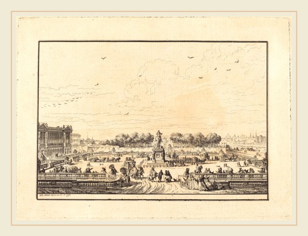 Jean-Michel Moreau, French (1741-1814), Place de Louis XV, 1770, etching