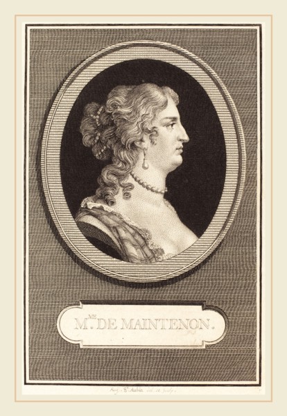 Augustin de Saint-Aubin, French (1736-1807), Madame de Maintenon, 1801, engraving over etching on