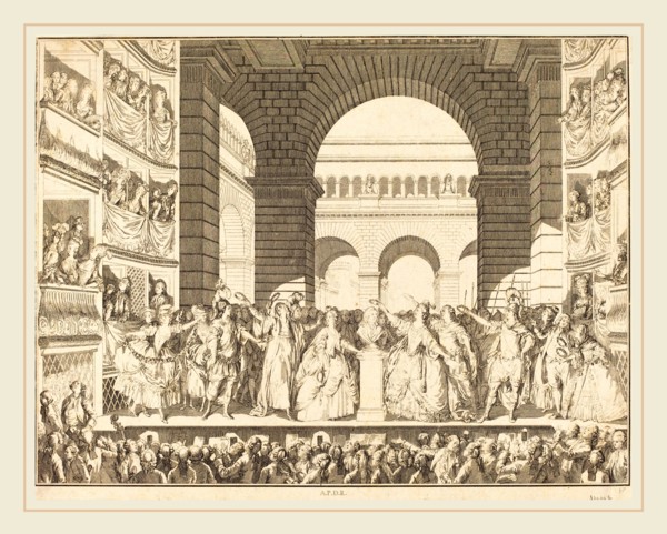 Charles-Etienne Gaucher after Jean-Michel Moreau, French (1741-1804), Couronnement de Voltaire (The