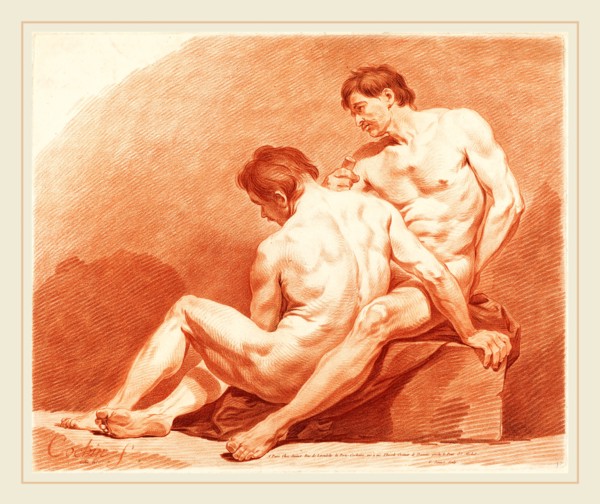 Jean-FranÃ§ois Janinet after Charles-Nicolas Cochin the Younger, French (1752-1814), Two Male