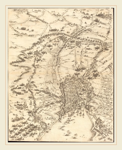 Jacques Callot, French (1592-1635), The Siege of La Rochelle [plate 6 of 16;  set comprises 1952.8