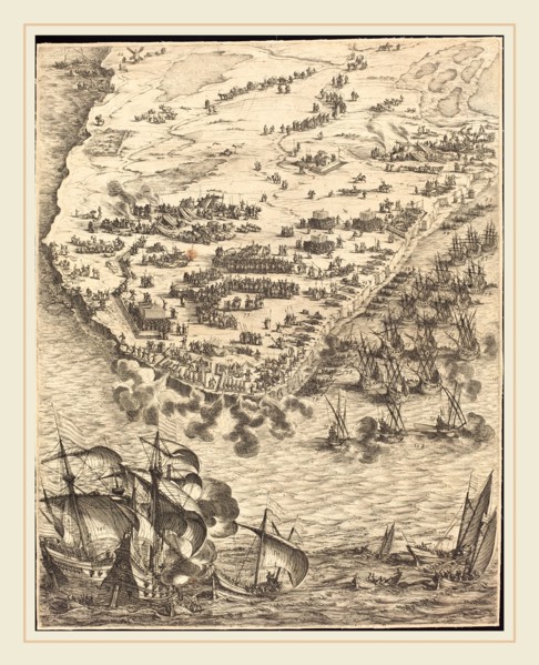 Jacques Callot, French (1592-1635), The Siege of La Rochelle [plate 10 of 16; set comprises 1952.8