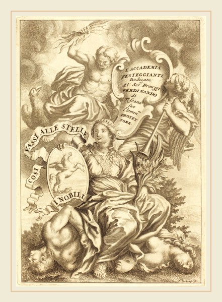 Theodor Verkruis, Dutch (c. 1680-1739), Dedication Plate, etching on laid paper [restrike]