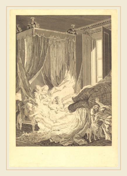 Nicolas Delaunay after Pierre-Antoine Baudouin, French (1739-1792), L'Epouse indiscrete, 1771,