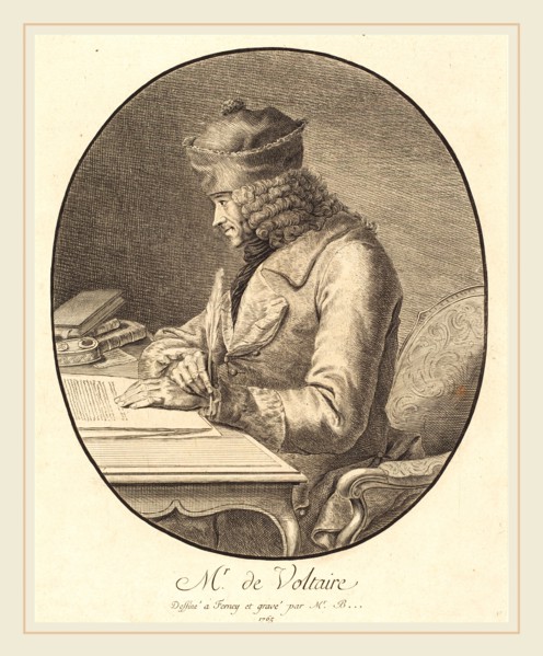 Stanislas-Jean de Boufflers, French (1738-1815), Mr. de Voltaire, 1765, etching and engraving on