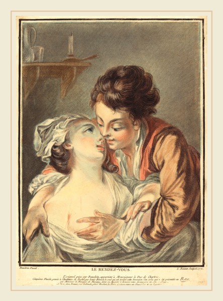 Louis-Marin Bonnet after Pierre-Antoine Baudouin, French (1736-1793), Le Rendez-vous, 1771,