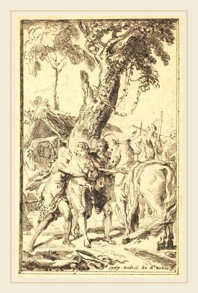 Gabriel Jacques de Saint-Aubin, French (1724-1780), Flight of M. de Belle-Isle, Prisoner with