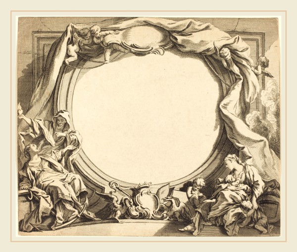 Gabriel Huquier after FranÃ§ois Boucher, French (1695-1772), Faith and Charity, etching