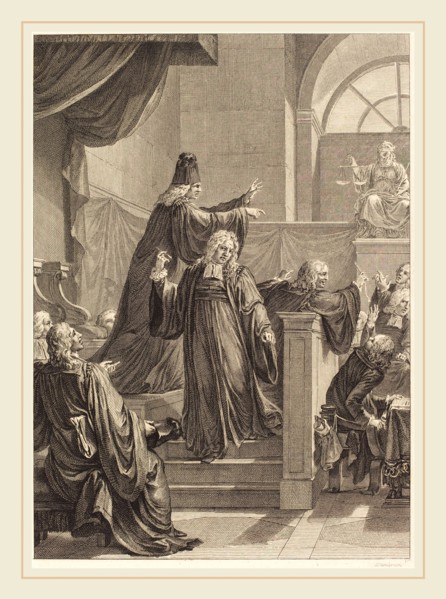Jean Dambrun, French (1741-1808 or after), Le juge de mesle, etching and engraving