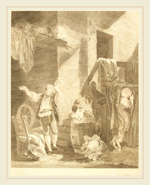 Jean-Baptiste Blaise Simonet after Pierre-Antoine Baudouin, French (1742-1813 or after), Rose et