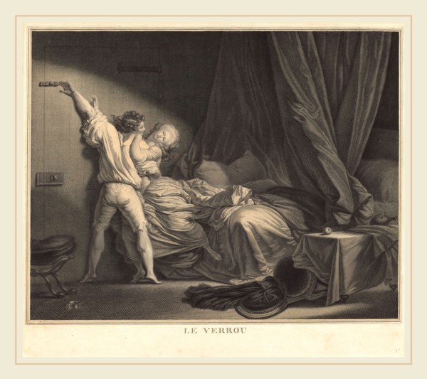 Maurice Blot after Jean-Honoré Fragonard, French (1753-1818), Le Verrou, engraving