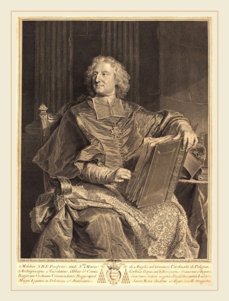 FranÃ§ois Chereau I after Hyacinthe Rigaud, French (1680-1729), Cardinal de Polignac, 1729,