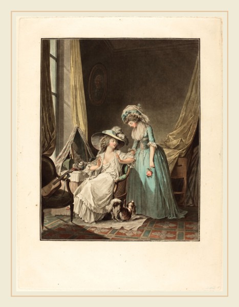 Jean-FranÃ§ois Janinet after Nicolas Lavreince, French (1752-1814), L'aveu difficile (The Difficult