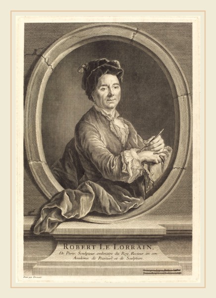 Jacques-Philippe Le Bas after Hubert Drouais, French (1707-1783), Robert le Lorrain, 1741,