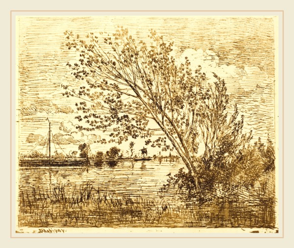 Charles-FranÃ§ois Daubigny, French (1817-1878), Stand of Alders (Le Bouquet d'aunes), 1862,