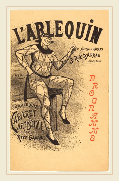 Henri-Gabriel Ibels, L'Arlequin, French, 1867-1936, 1890s, lithograph in black and red on wove