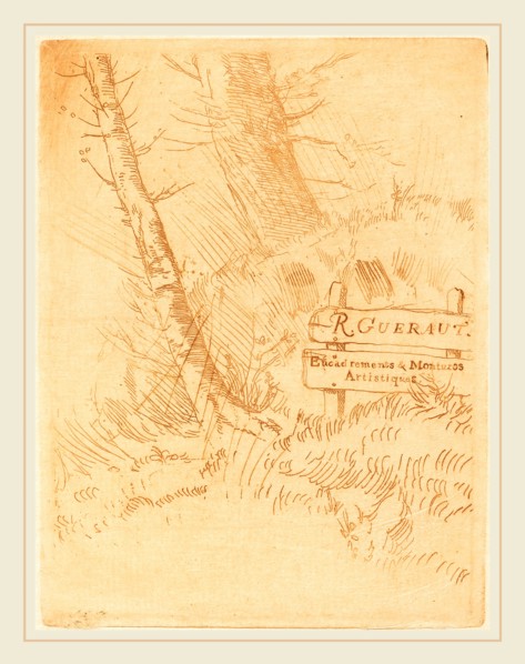 Alphonse Legros, Address of R. Gueraut (Adresse de M.R. Gueraut), French, 1837-1911, etching in