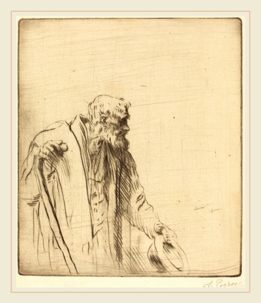 Alphonse Legros, Beggar (Un mendiant), French, 1837-1911, drypoint