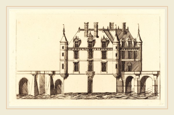 Charles Meryon after Jacques Androuet Ducerceau I, French (1821-1868), Chateau de Chenonceau, 1re