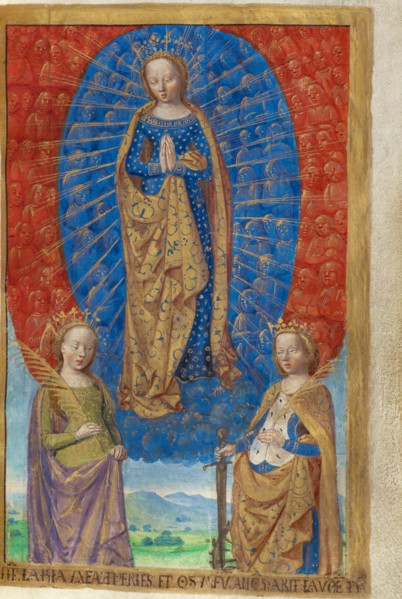 The Virgin in a Cloud of Angels, with Saints Barbara and Catheri