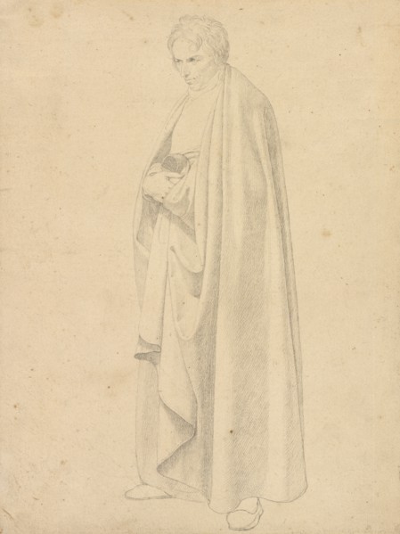 Joseph Wintergerst in a Floor-length Coat, Standing, with his Ha