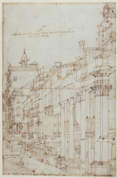 The Campo S. Basso: The North Side with the Church (recto),  A M