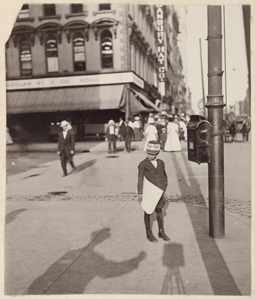 [Self-Portrait with Newsboy]