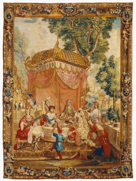 Tapestry: La Collation, from L'Histoire de l'empereur de la Chin