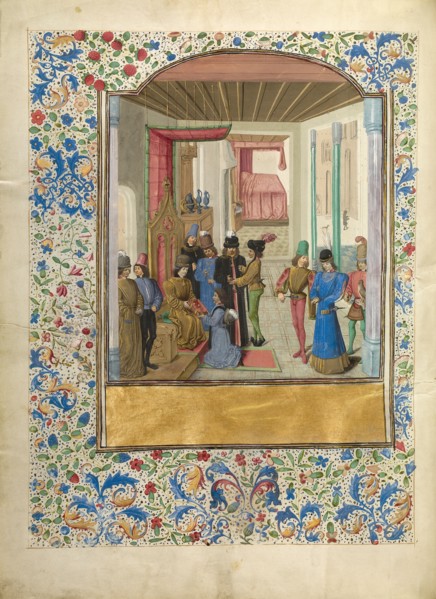 Vasco da Lucena Giving his Work to Charles the Bold