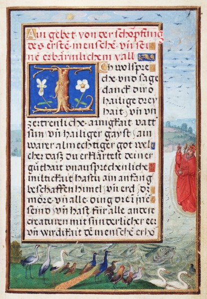 Border with the Creation of Birds and Fishes