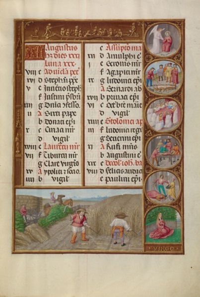 Reaping,  Zodiacal Sign of Virgo