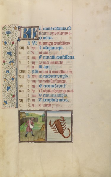A Man Sowing,  Zodiacal Sign of Scorpio