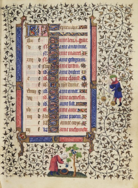 A Woman Harvesting Grapes,  Zodiacal Sign of Libra