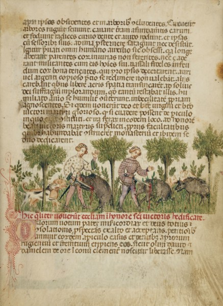 Aimo and Vermondo Killing Two Wild Boars