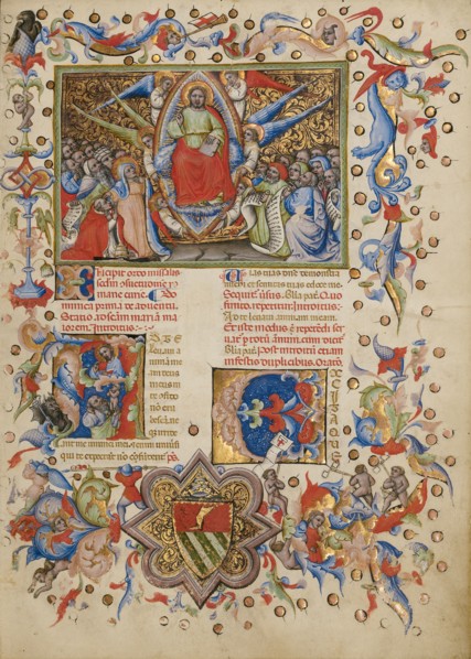 Christ in Majesty,  Initial A: A Man Lifting His Soul to God