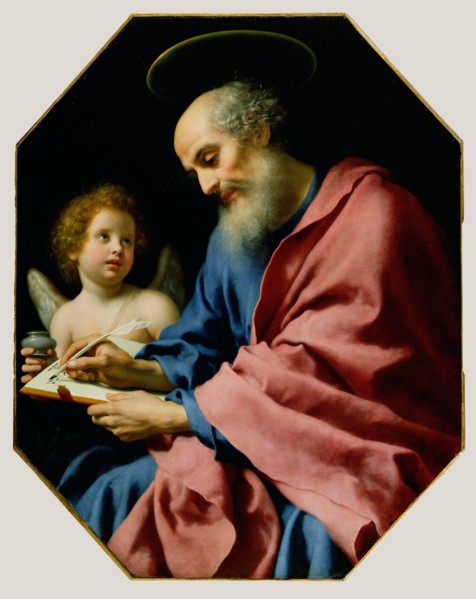 St. Matthew Writing His Gospel