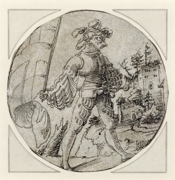 A Standard-Bearer before a Castle