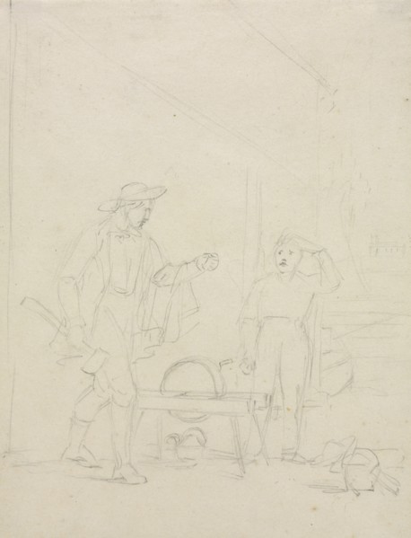 Who'll Turn the Grindstone?, c. 1850. William Sidney Mount (American, 1807-1868). Graphite;