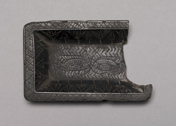 Tray with Pond Scene, 1540-1296 BC. Egypt, New Kingdom, Late Dynasty 18, 1540-1296 BC. Steatite;