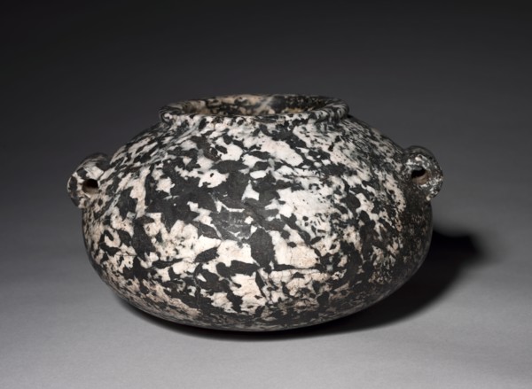Squat Jar with Lug Handles, 2950-2573 BC. Egypt, Early Dynastic Period, Dynasties 1-3. Pegmatitic
