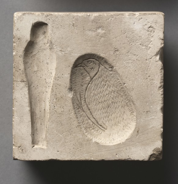Mold in Two Parts, 305-30 BC. Egypt, Ptolemaic Dynasty (or later). Limestone; overall: 8.8 x 9 x 3
