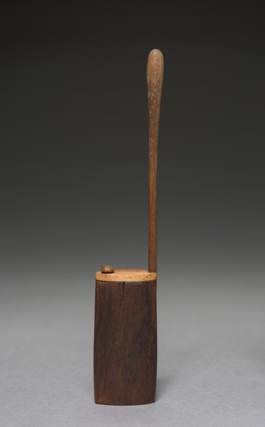 Kohl Container, 1540-1296 BC. Egypt, New Kingdom, Dynasty 18. Wood; overall: 4.3 x 2.5 x 1.8 cm (1