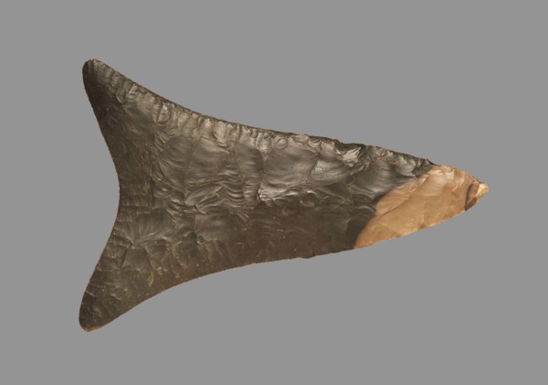 Fishtail Knife, 4500-4000 BC. Egypt, Predynastic Period, Naqada Ia-IIa periods. Dark brown- to dark