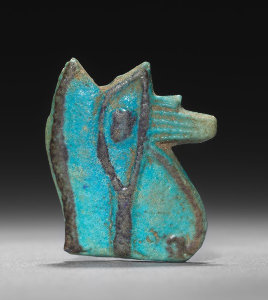 Eye of Horus Amulet, 945-715 BC. Egypt, Third Intermediate Period, Dynasties 22-25. Turquoise