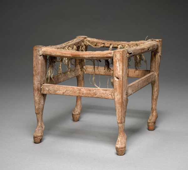 Child's Stool, 1295-1186 BC. Egypt, New Kingdom, Dynasty 19, 1295-1186 BC. Wood; overall: 20.3 x 20