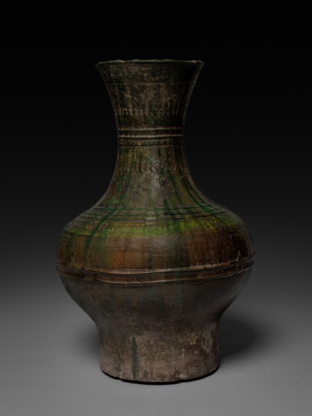 Jar (Hu), 206 BC-AD 220. China, Han dynasty (202 BC-AD 220). Earthenware; overall: 49 cm (19 5/16